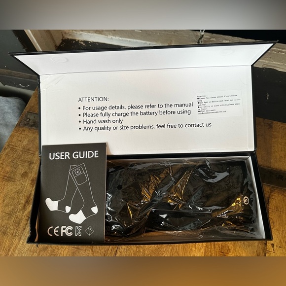 Snow Deer Heated Socks – Black – Size Small (Women’s size 5–6) - Picture 5 of 6